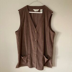 Orvis Faux Suede Longline Vest XL